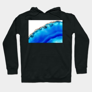 Blue agate mineral super macro Hoodie